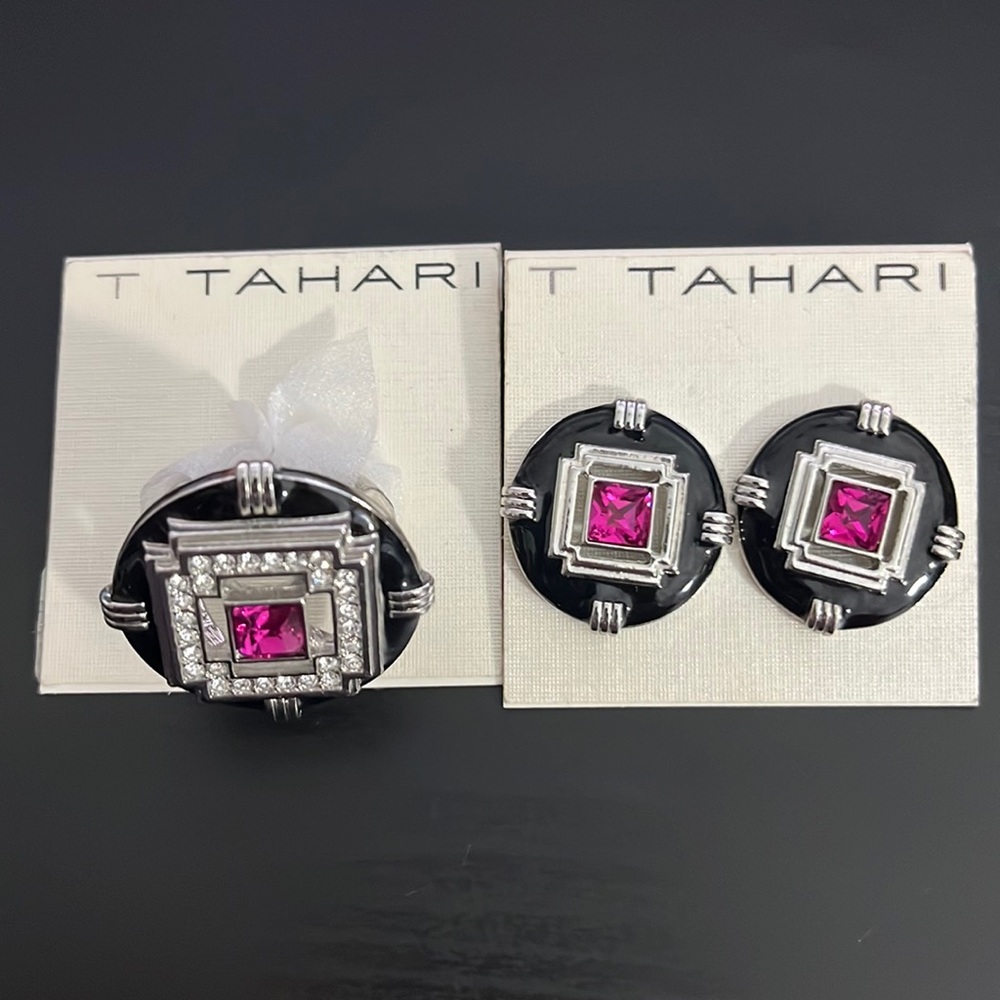 Tahari Earring and Ring Set